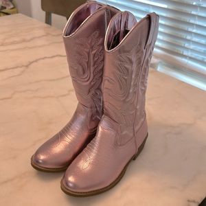 Steve Madden girls Pink Cowgirl boots, Sz 3